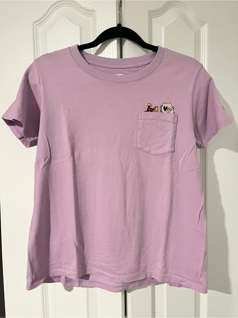 Uniqlo Disney Mickey Mouse Lavender Pocket Tee